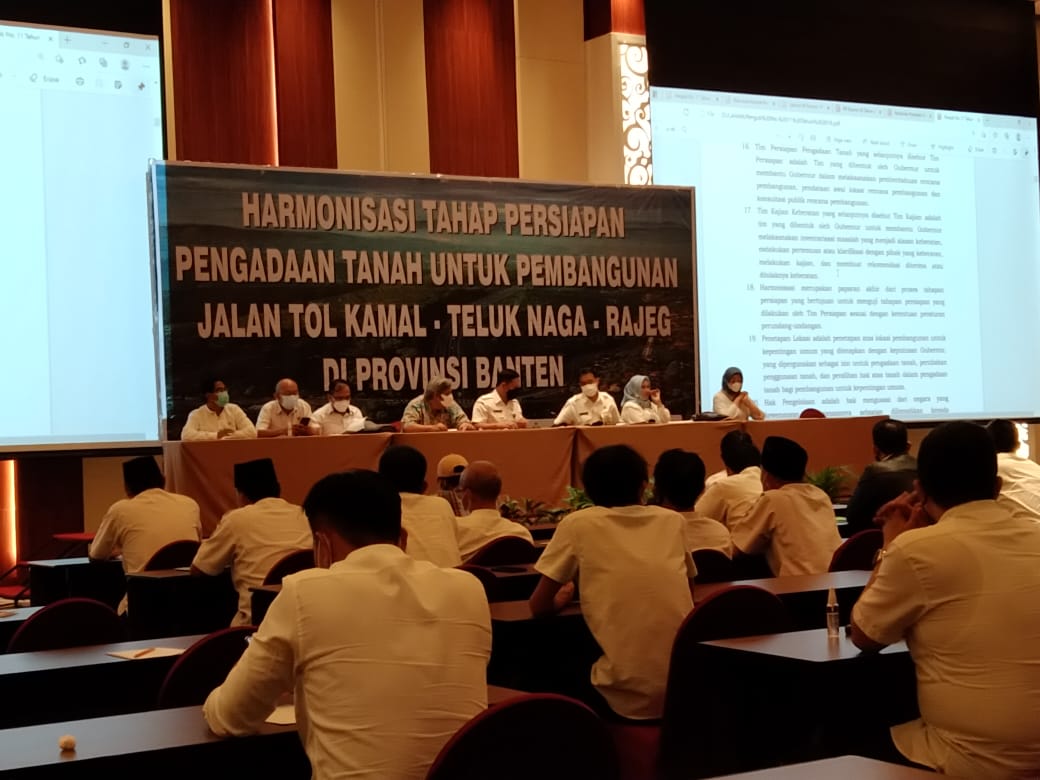 Rapat Harmonisasi Tahap Persiapan Pengadaan Tanah untuk Pembangunan Ruas Jalan Tol Kamal – Teluknaga – Rajeg