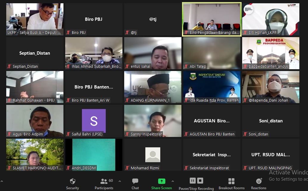 Rapat Koordinasi Penanganan Pengaduan Proses Pengadaan Barang/Jasa dan Penyelesaian Sengketa Kontrak