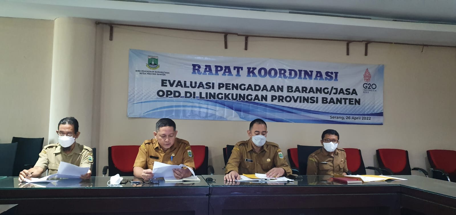 Rapat Koordinasi Evaluasi Pengadaan Barang/Jasa OPD di Lingkungan Provinsi Banten