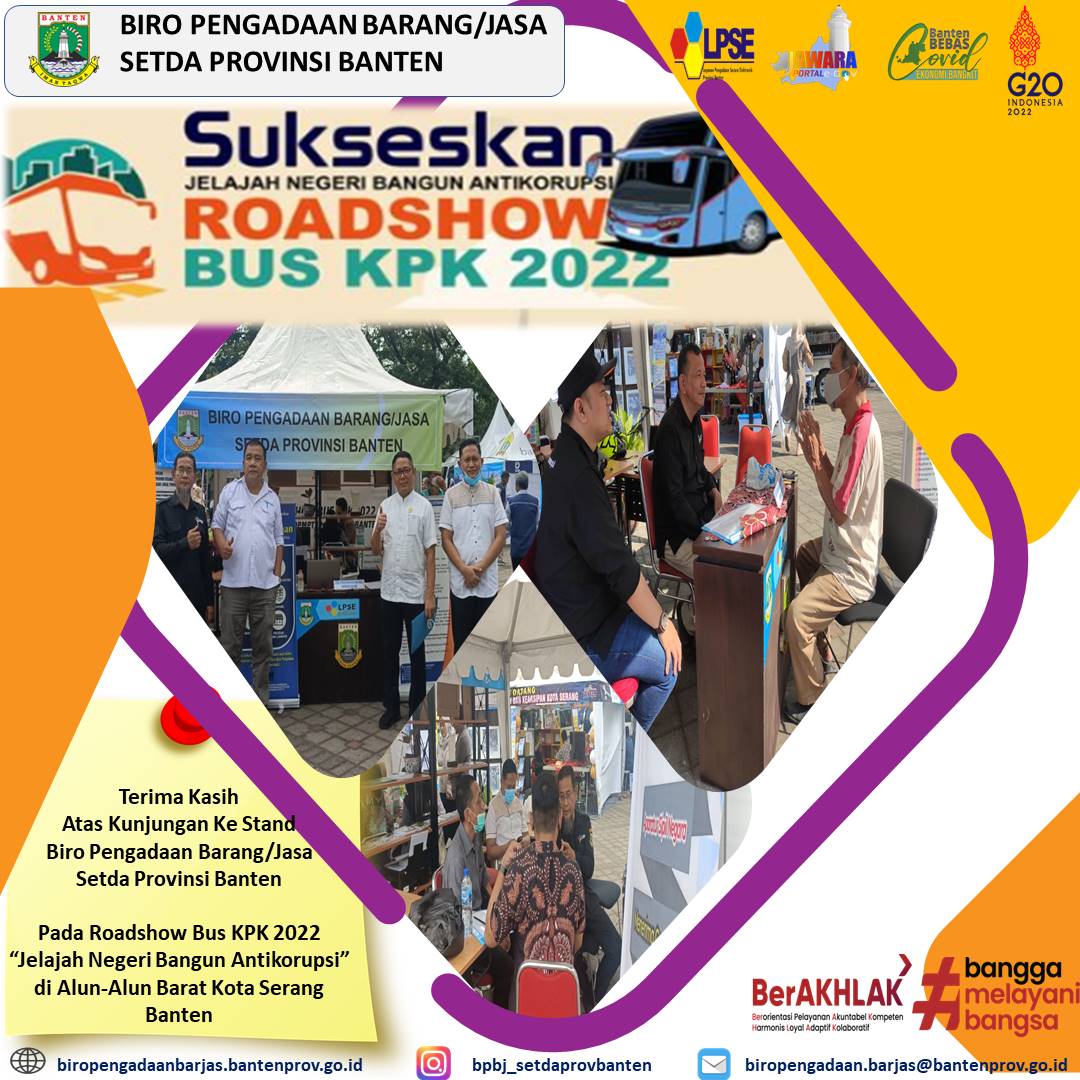 Terima Kasih Kepada Pengunjung Stand Dan Semua Stakeholder Yang Berperan Di Roadshow Bus KPK 2022