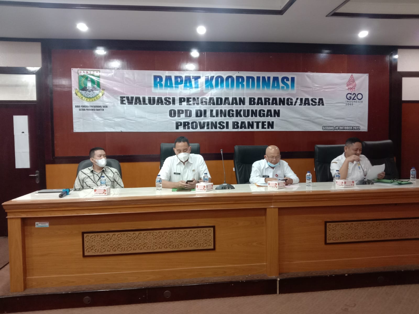 Rapat Koordinasi Evaluasi Pengadaan Barang/Jasa OPD di Lingkungan Provinsi Banten