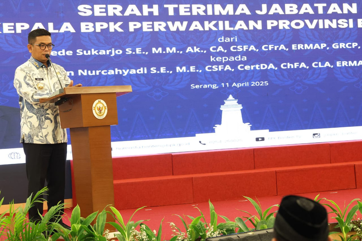 Gubernur Andra Soni Hadiri Serah Terima Kepala BPK Perwakilan Provinsi Banten