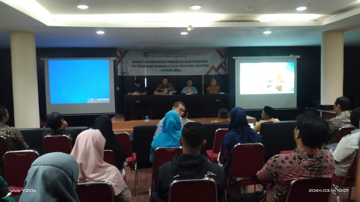 Rapat Koordinasi Pengelolaan Strategi Pengadaan Barang/Jasa Provinsi Banten Tahun 2024