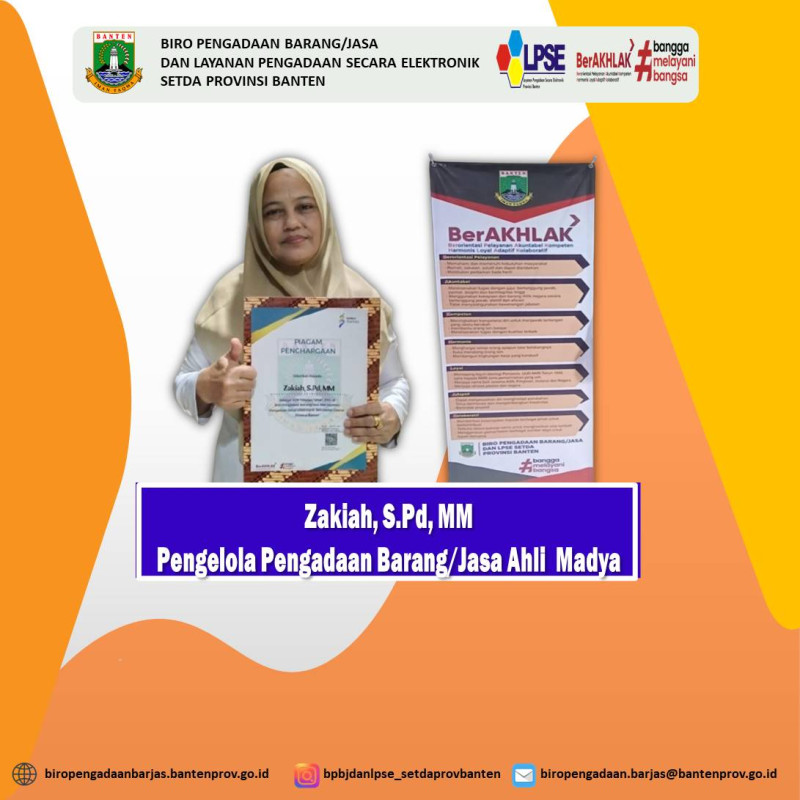 Penghargaan ASN Teladan Bulan November 2024 di Lingkungan Sekretariat Daerah Provinsi Banten