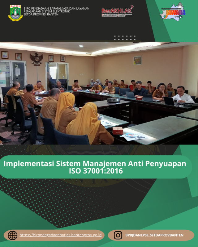Implementasi Sistem Manajemen Anti Penyuapan ISO 37001:2016