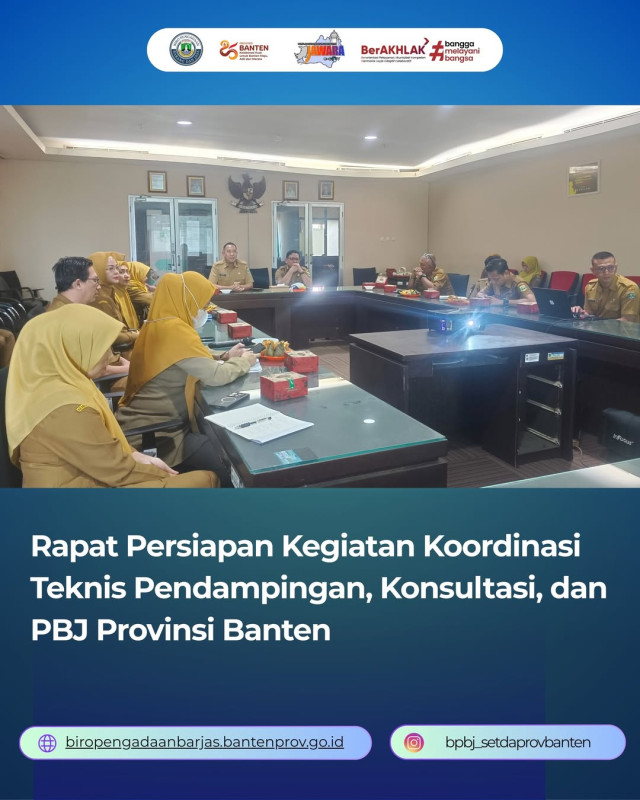 Rapat Persiapan Kegiatan Koordinasi Teknis Pendampingan, Konsultasi, dan Pengadaan Barang/Jasa (PBJ)