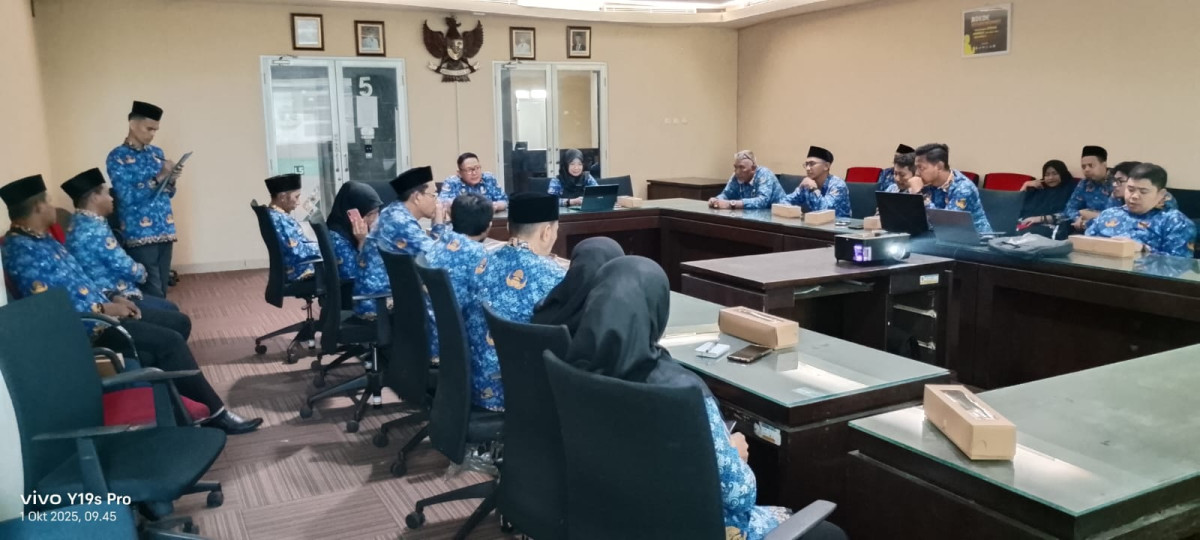 Rapat Laporan Kinerja Bulan September Biro Pengadaan Barang/Jasa Provinsi Banten
