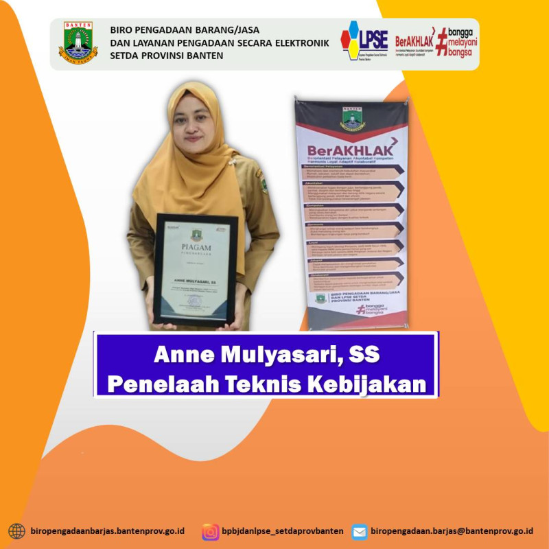 Penghargaan ASN Teladan Tahun 2024 di Lingkungan Sekretariat Daerah Provinsi Banten